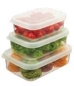 Hokkaido rectangular food storage container set | 500 - 1000 - 2000 ml