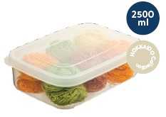 Hokkaido rectangular food storage container box 2500ml