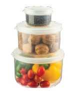 Hokkaido round food storage container set | 750 - 1500 - 2500ml