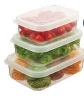 Hokkaido rectangular food storage container set | 750 - 1500 - 2500ml