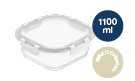 Nikko Pure square glass storage container