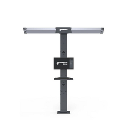 BEISSBARTH Q.LIGN T.41 QG Wheel Alignment Floor-Mounted Support Column, Turnplates & Q.Grip Wheel Clamps. Operation via 27" Monitor