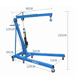 Gazelle G2543 Hydraulic Workshop Crane, 3000kg