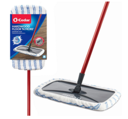O-Cedar Hardwood Floor 'N More Microfiber Mop,White