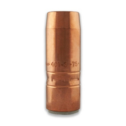 MILLER Tregaskiss® HD Air-Cooled Nozzle, Slip-On, 3/4" Bore, 1/4" Recess, Taper, Copper