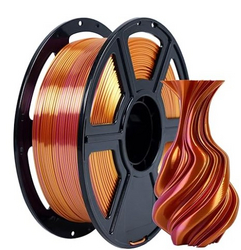 FLASHFORGE Silk Dual Color Filament, Gold and Rose 2 in 1 Coextrusion Silk PLA Filament 1.75mm, 3D Printer Filament Color Change 1kg(2.2lbs) Spool, Dimensional Accuracy +/- 0.02mm from SKANDA INTERNATIONAL FZ LLE