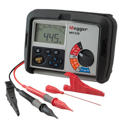 Megger MIT330-EN MIT330 EN 250/500/1000 V Insulation and Continuity Tester + backlight, adjustable limits, switched test probe + Test result storage and USB Downloading - English