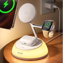 Lamicall Qi2 Wireless Charging Station for MagSafe - 4 in 1 15W Fast Wireless Charger Stand with Night Light for iPhone 17 16 15 from SKANDA INTERNATIONAL FZ LLE