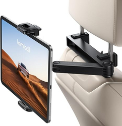 Lamicall Car Headrest Tablet Holder - [Lockable] [3 in 1 Extension Arm] Upgrade Tablet Mount for Car Backseat, Road Trip Essentials for Kids, for iPad Pro, Air, Mini, Galaxy, Fire HD, 4.7-13" Tablets from SKANDA INTERNATIONAL FZ LLE