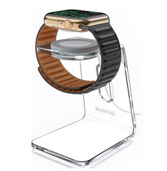 Acrylic Watch Stand for Apple Watch Charger - Lamicall Desk Watch Charging Dock, Transparent Clear iWatch Charger Holder Nightstand, Fit for All Apple Watch, Series SE, Ultra, 10/9/8/7/6/5/4/3/2/1 from SKANDA INTERNATIONAL FZ LLE