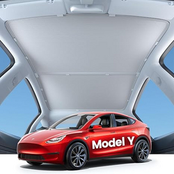 Sunshade Roof for Tesla Model Y - Lamicall ?Never Sag, 99.9% UV Block? 5-Layer Nano Ice-Crystal Coating, Heat Insulation & Interior Sun Protection, 2020-2024 Tesla Model Y Accessories, Gray