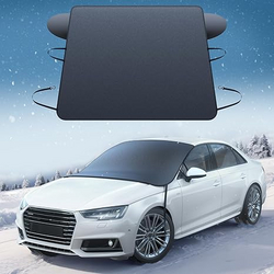 Lamicall Windshield Cover for Ice and Snow - Magnetic Fit, Waterproof Heavy Duty 800D Oxford Fabric,1S Snow Removal, 4X Stable, Winter Car Accessories for Men Fits Most Cars, SUVs (62"x48") from SKANDA INTERNATIONAL FZ LLE