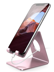 Lamicall Pink Phone Stand, Desk Accessories - Rose Gold Pink Cell Phone Holder, Office Decor, Office Desk Accessories, Suitable for iPhone 16 15 14 13 Pro Max, 4-8'' Phone from SKANDA INTERNATIONAL FZ LLE
