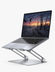 Lamicall Adjustable Laptop Stand, Portable Laptop Riser, Aluminum Laptop Stand for Desk Foldable, Ergonomic Computer Notebook Stand Holder for MacBook Air Pro, Dell XPS, HP (10-17.3'') - Silver from SKANDA INTERNATIONAL FZ LLE