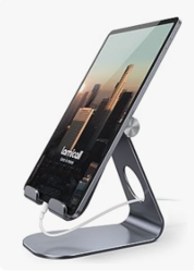 Lamicall Tablet Stand Adjustable, Tablet Stand : Desktop Stand Holder Dock Suitable to New iPad 2017 Pro 9.7, 10.5, Air Mini 2 3 4, Kindle, Nexus, Accessories, Tab, E-Reader, (4-13 inch) - Gray from SKANDA INTERNATIONAL FZ LLE