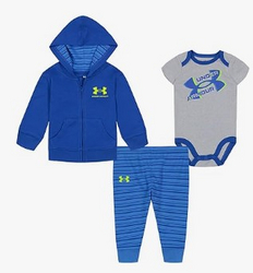 Under Armour baby-boys 3-piece Set, Bodysuit, Graphic T-shirt and Shorts, Crew Neckline