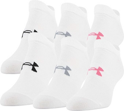 Under Armour womens Essential 2.0 Lightweight No Show Socks, 6-pairs
