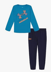 Under Armour boys Long Sleeve Shirt and Jogger Set, Durable Stretch and Lightweight