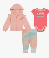 Under Armour baby-girls 3-piece Set, Bodysuit With Coordinated Top & Bottom, Lightweight & Relaxed Fit from SKANDA INTERNATIONAL FZ LLE