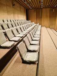 Beige Plastic Telescopic Seating Systems from SOFT SURFACES