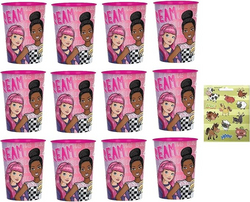 Barbie Dream Birthday Party Supplies Bundle Pack Includes 12 Plastic Reusable Cups