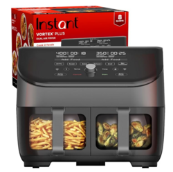 Instant Pot Vortex Plus XL 8QT ClearCook Air Fryer, Clear Windows, Custom Programming, 8-in-1 Functions that Crisps, Broils, Roasts, Dehydrates, Bakes, Reheats, from the Makers of Instant Pot, Black from SKANDA INTERNATIONAL FZ LLE