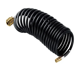STANLEY SPIRAL AIR HOSE WITH QUICK RELEASE FITTINGS (6X8 MM), 5M LENGTH – 166005XSTN from ADEX INTL