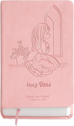 Let's Make Memories Personalized Precious Moments Bible - Religious Keepsake - Baptism - for Girl, Baby, Kids - Easter Basket Stuffer - Precious Moments - Pink from SKANDA INTERNATIONAL FZ LLE