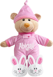 Let's Make Memories Personalized Pajama Bear - Stuffed Animal - Teddy Bear - Newborn - Baby - Kids - Pink from SKANDA INTERNATIONAL FZ LLE