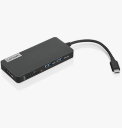 Lenovo – USB-C 7-in-1 Hub – Computer Networking Laptop Accessory – Laptop Docking Station - 4K via HDMI, 3 USB-A devices, 2 SD/TF Card Readers USB-C Power Pass Through