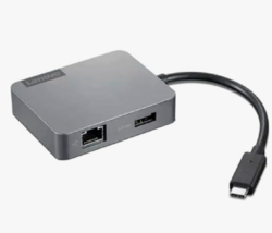 Lenovo USB-C 4-in-1 Travel Hub Gen2, Multiport Adapter for HDMI, VGA, USB 3.1, RJ45, Compatible with USB Type-C Laptops, GX91A34575 from SKANDA INTERNATIONAL FZ LLE