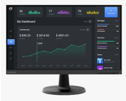 Lenovo D24-40 Monitor, 23.8" FHD Display, Tilt Stand, HDMI and VGA Ports, 75Hz Refresh Rate, AMD FreeSync, 250 nits, Raven Black from SKANDA INTERNATIONAL FZ LLE