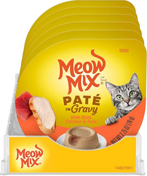 Meow Mix Pate in Gravy with Real Chicken & Tuna Wet Cat Food, 2.75 Ounce (Pack of 12)