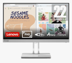 Lenovo L22e-40 Monitor, 21.45” FullHD Resolution, 250 nits Brightness, 75Hz Refresh Rate, AMD FreeSync, HDMI and VGA Ports, Tilt-Adjustable Stand, Natural Low Blue Light, Cloud Grey from SKANDA INTERNATIONAL FZ LLE