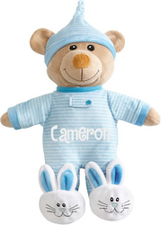 Let's Make Memories Personalized Pajama Bear - Stuffed Animal - Teddy Bear - Newborn - Baby - Kids - Blue from SKANDA INTERNATIONAL FZ LLE