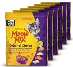 Meow Mix Original Choice Dry Cat Food, 18 Ounce (Pack of 6)