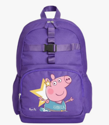 Let's Make Memories Kids Backpack for School - Personalized - Peppa Pig Bookbag with Optional Lunch Box - Purple - Dance from SKANDA INTERNATIONAL FZ LLE