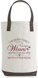 Let's Make Memories - Personalized Two-Bottle Wine Tote - Thoughtful, Custom Gift for Wine Lovers - 100% Cotton - 14"x17"x4" from SKANDA INTERNATIONAL FZ LLE