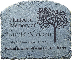 Let's Make Memories Personalized Memorial Garden Stone - Sympathy - Loss of Loved One - Grave Marker - Laser Engraved - Condolences - Indoor/Outdoor - Durable Resin - Rooted in Love from SKANDA INTERNATIONAL FZ LLE