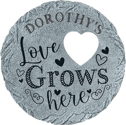 Let's Make Memories Personalized Garden Stone - Resin - Custom Garden Décor - Heart Stepping Stone - for Dad - for Father's Day from SKANDA INTERNATIONAL FZ LLE