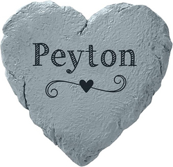 Let's Make Memories Personalized Garden Stone - Resin - Custom Garden Décor - Love Grows Here Round Stone with Heart Cutout - for Dad - for Father's Day from SKANDA INTERNATIONAL FZ LLE