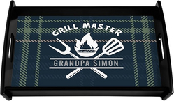Let's Make Memories Personalized Grill Tray - Wood - for Him - for Dad - for Father's Day - Grilling Accessories - BBQ Tool - Customize Message - Legendary Grill Master from SKANDA INTERNATIONAL FZ LLE