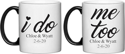 Let's Make Memories Personalized We Do Mug Set - Customize with Names, Date - Holds 11 Oz. - Coffee Mugs - Set of 2 from SKANDA INTERNATIONAL FZ LLE
