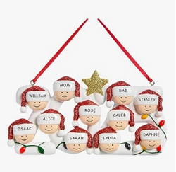 Let's Make Memories Personalized Christmas Ornament for Families - Laser-Engraved Resin - Christmas 2025 Keepsake Ornament - Tree Decor - Light Skin - 11 Heads from SKANDA INTERNATIONAL FZ LLE