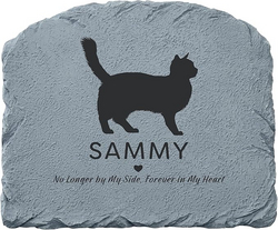 Let's Make Memories Personalized Memorial Garden Stone - Pet Silhouette - in Loving Memory - Cat from SKANDA INTERNATIONAL FZ LLE