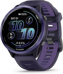 Garmin® Forerunner® 570, 47mm, Advanced GPS Running and Triathlon Smartwatch, AMOLED Display, Training and Recovery Features, Indigo Aluminum with Translucent Imperial Purple/Indigo Band from SKANDA INTERNATIONAL FZ LLE