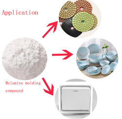  White Color Melamine Moulding Compound Plastic Tableware Raw Material from PUYANG HONESTAR MF CO.,LTD