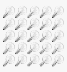 Brightown G40 Replacement Light Bulbs, Clear Globe Bulbs Replacement for Outdoor String Light, E12 Candelabra Base, Incandescent Round Bulbs for Patio Cafe Bistro Decor, 5W 120V, Warm White, 25 Pack from SKANDA INTERNATIONAL FZ LLE