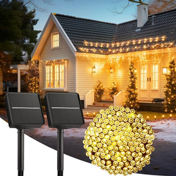 Solar String Lights for Outside, 2-Pack 200LED 78FT Total Solar Lights Outdoor IP65 Waterproof Solar Powered Lights with 8 Lighting Modes for Party Garden Yard Holiday Tree Decoration, Warm White from SKANDA INTERNATIONAL FZ LLE