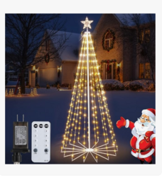 LED Christmas Cone Tree Light with Star Topper from SKANDA INTERNATIONAL FZ LLE